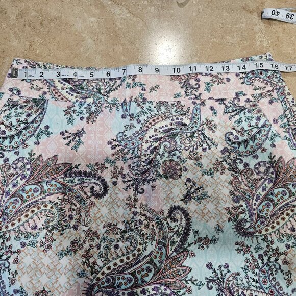 Women's Talbots Pastel Paisley Print Skirt Size 10 - Picture 3 of 5